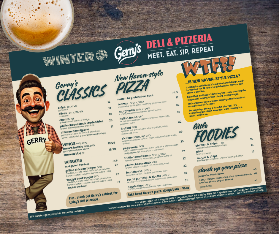 Gerry's Website Menu